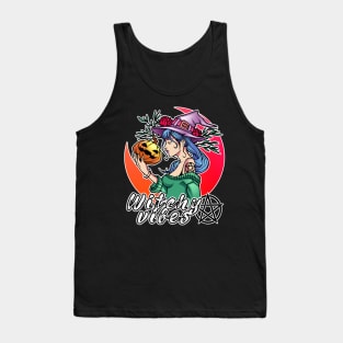 Witchy Vibes Witch Halloween Tank Top